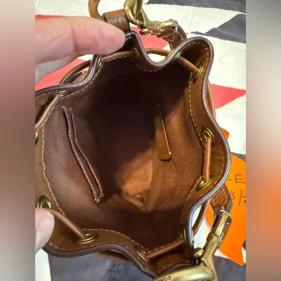 Coach Brown Mickey Mouse Bucket Bag - Picture 3 of 5